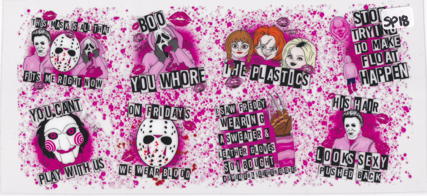 SP18 Scary Movie Characters UVDTF Wrap