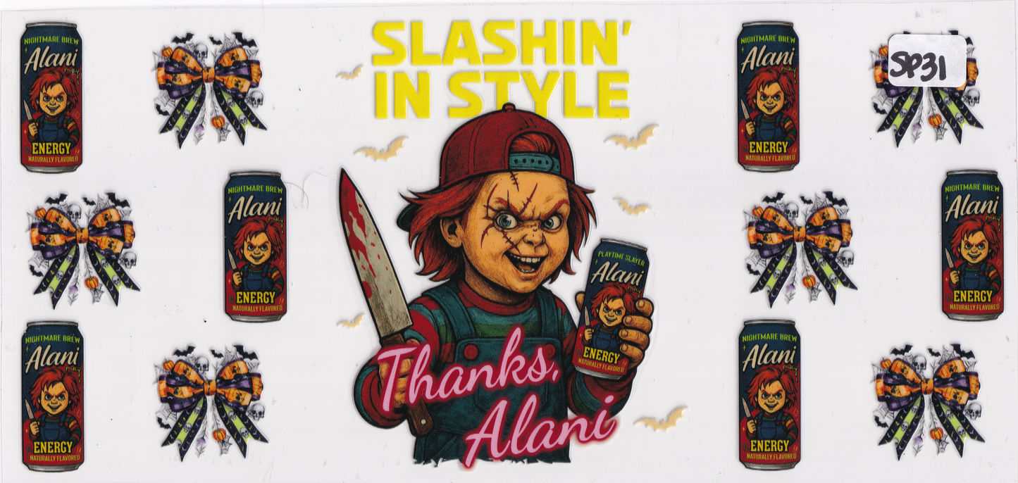 SP31 Funny Halloween Character Drink UVDTF Wrap