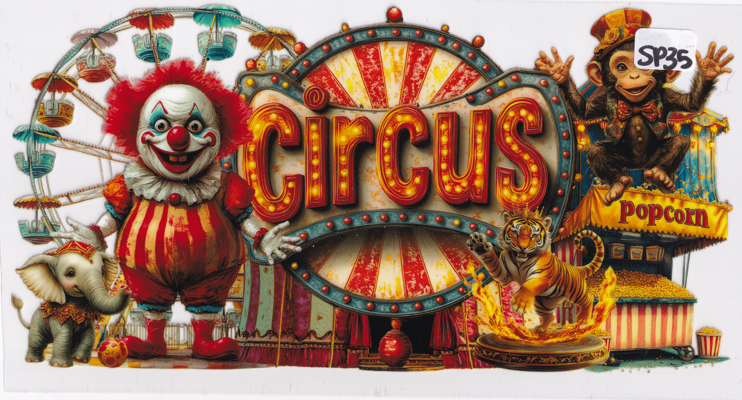 SP35 Halloween Scary Circus UVDTF Wrap