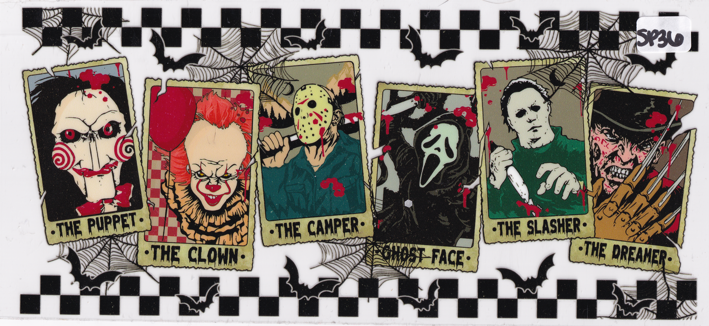 SP36 Scary Movie Halloween Characters UVDTF Wrap
