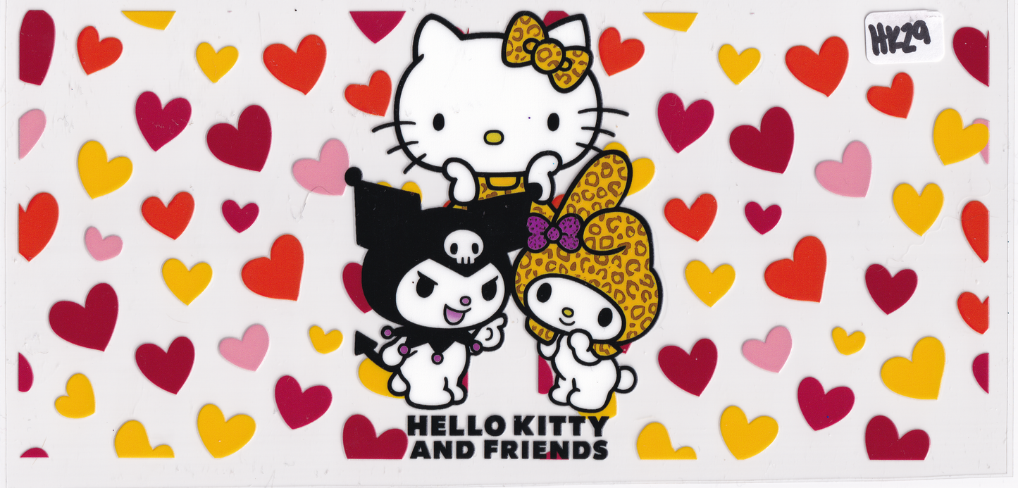 HK29 Kids Kitty Characters UVDTF Wrap
