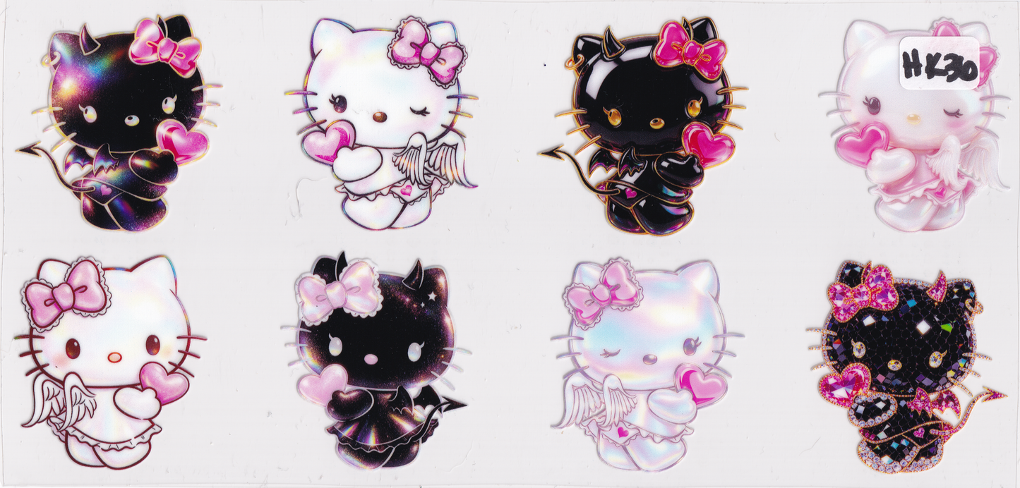 HK36 Kids Kitty Character UVDTF Wrap
