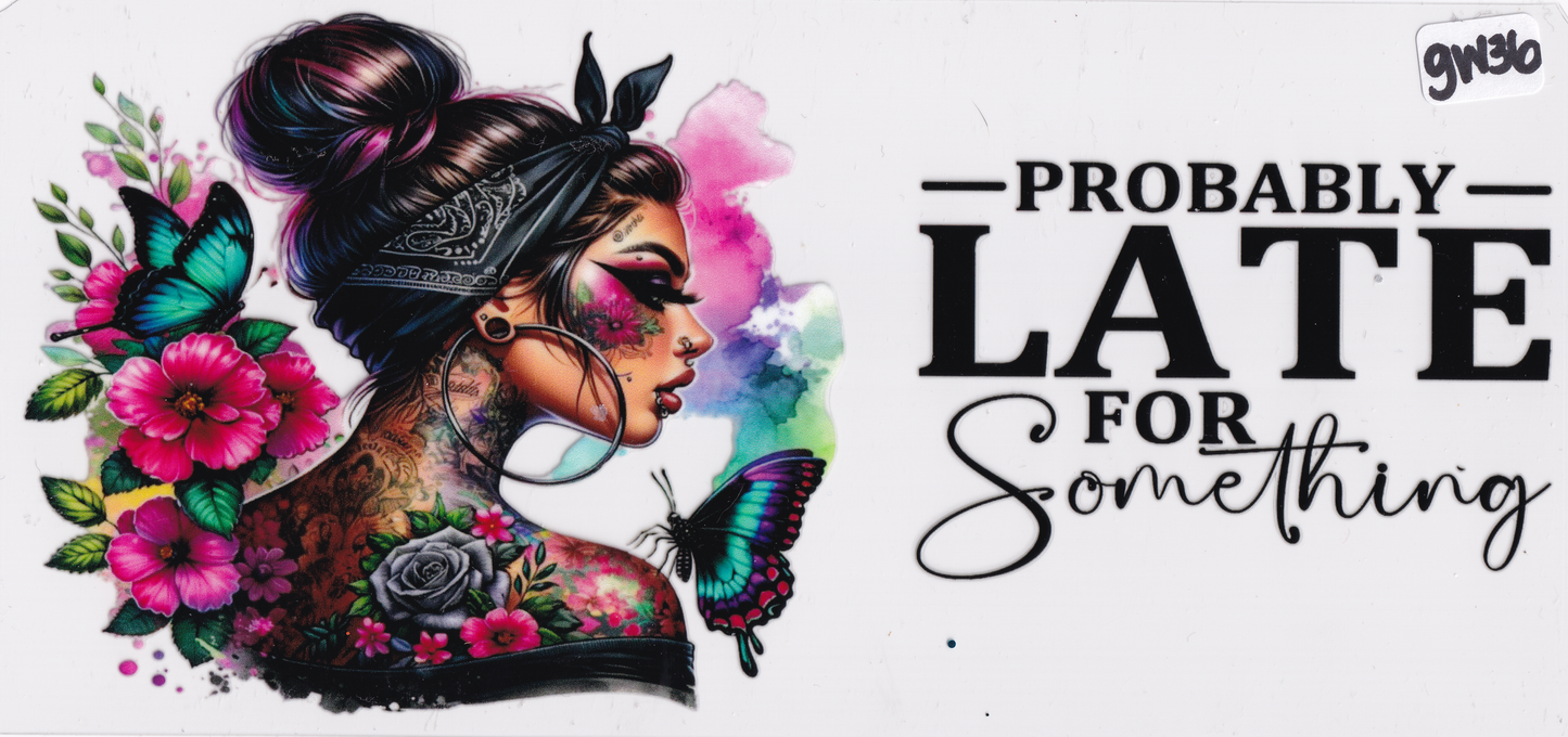 GW36 Girl Flowers Tattoos Quote UVDTF Wrap