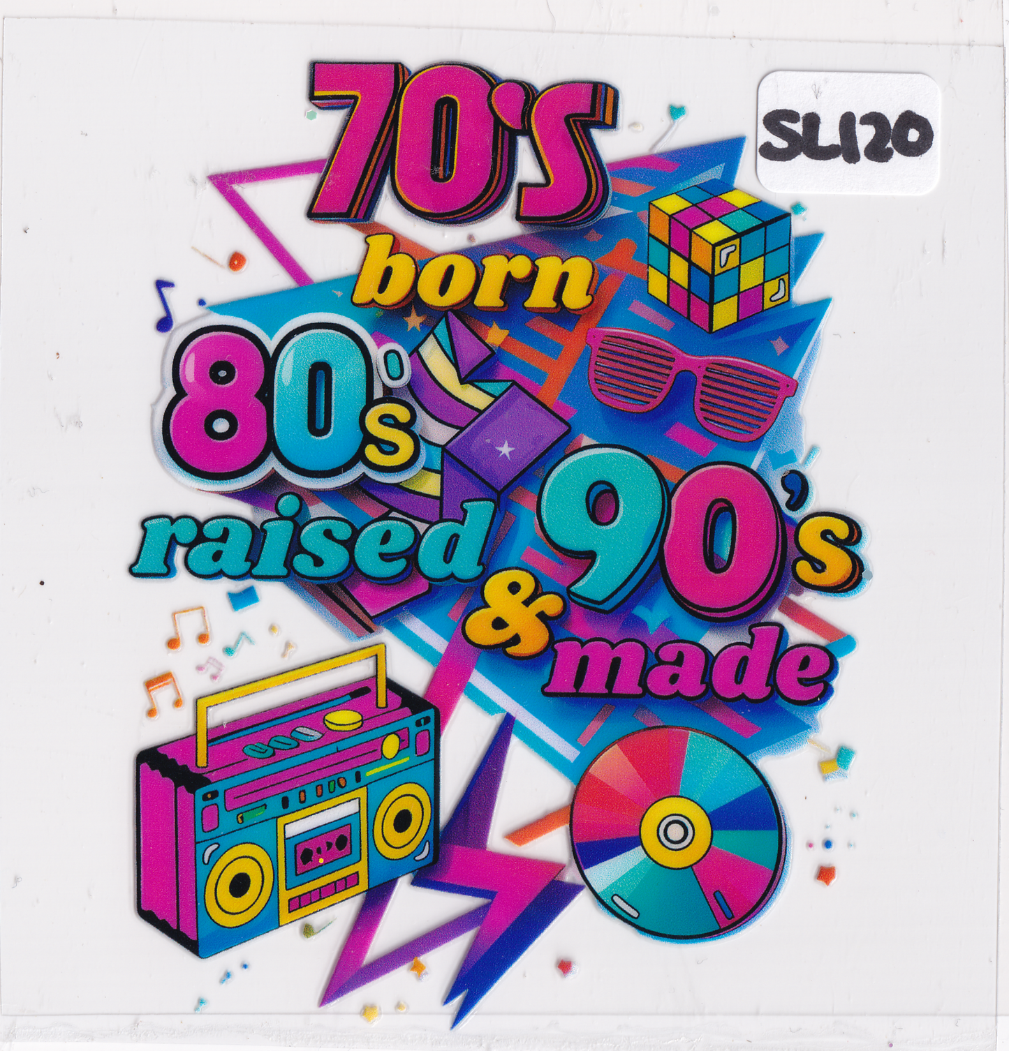 SL120 70s 80s 90s Retro Music UVDTF Wrap