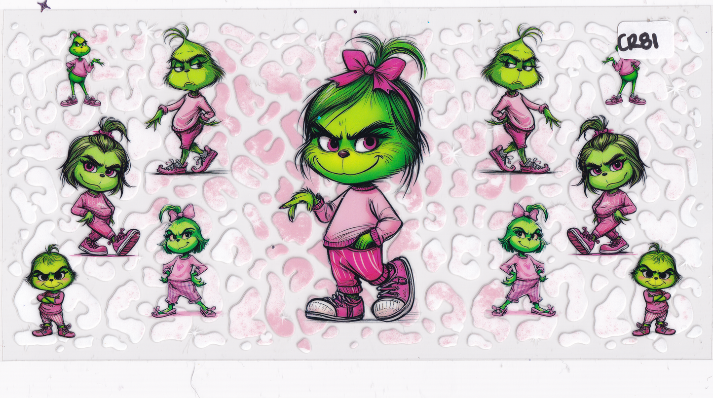 CR81 Green Character Christmas UVDTF Wrap