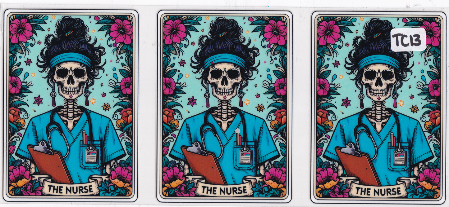 TC13 Nurse Tarot Cards UVDTF Wrap