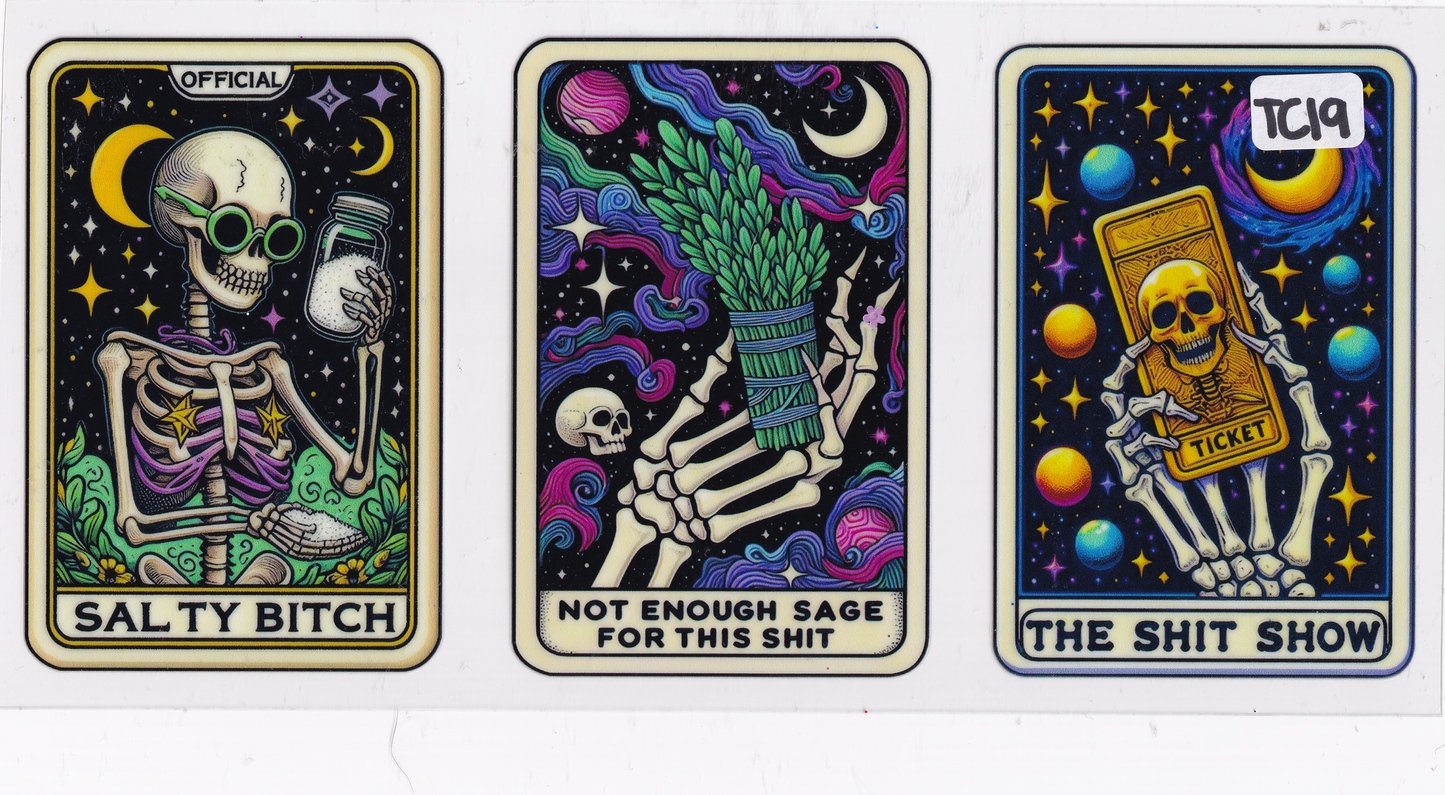 TC19 Funny Tarot Cards UVDTF Wrap