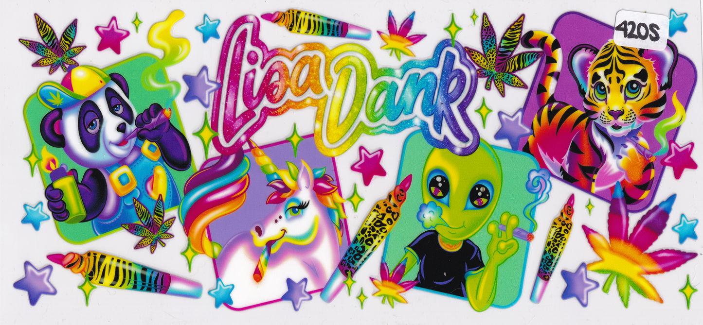 420S Lisa Dank Smoking Character UVDTF Wrap