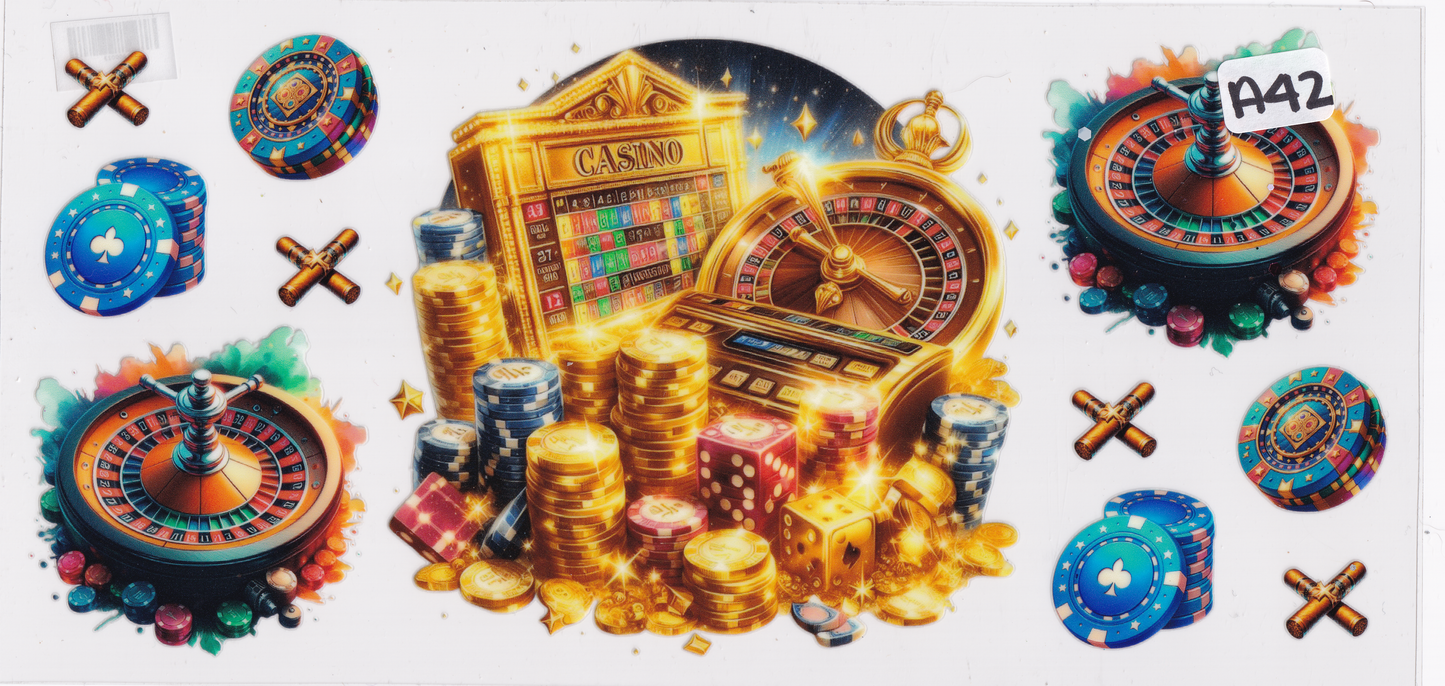 A42 Games Casino Gambling UVDTF Wrap