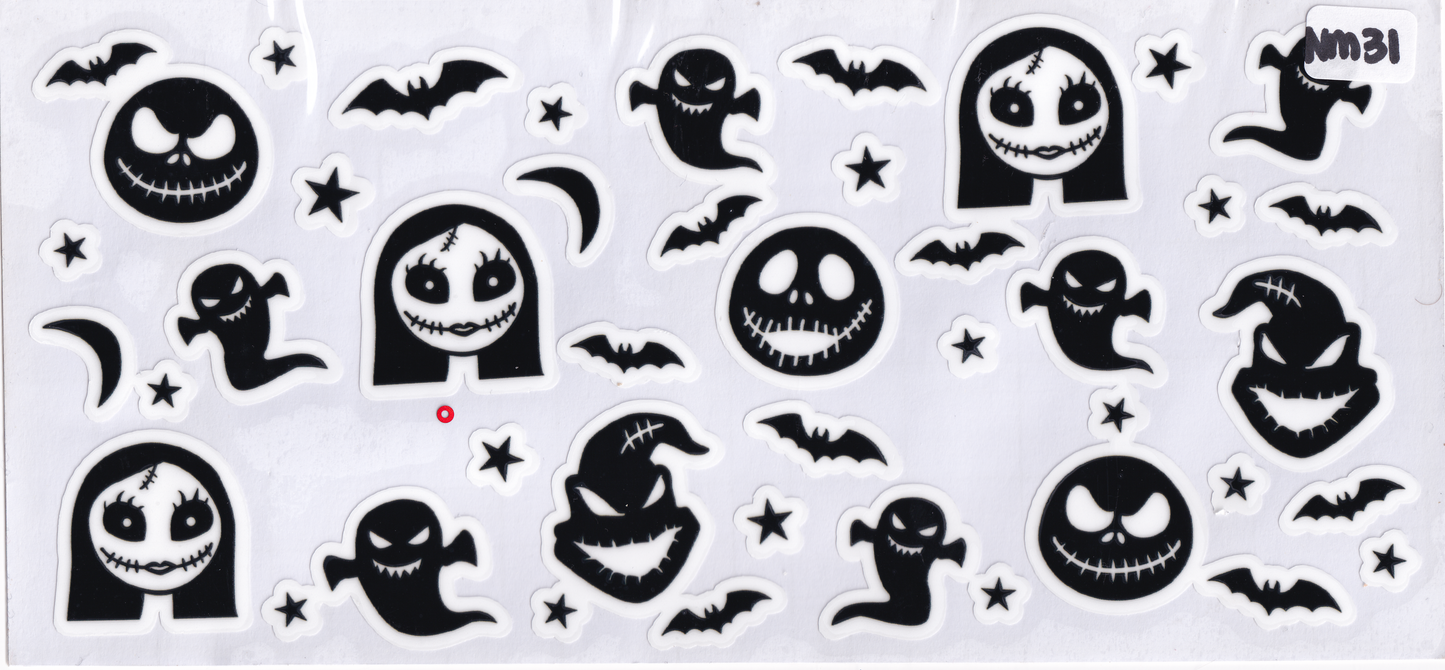 NM31 Glow in the Dark Nightmare Characters UVDTF Wrap
