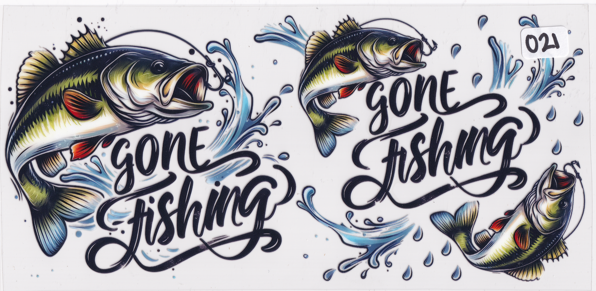 O21 Gone Fishing UVDTF Wrap