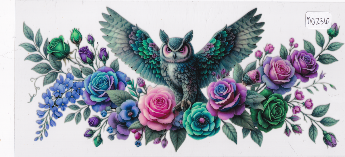 NA236 Owl Flowers UVDTF Wrap