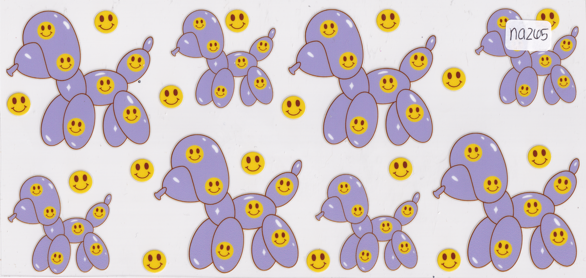 NA265 Balloon Animal Dog Emojis UVDTF Wrap