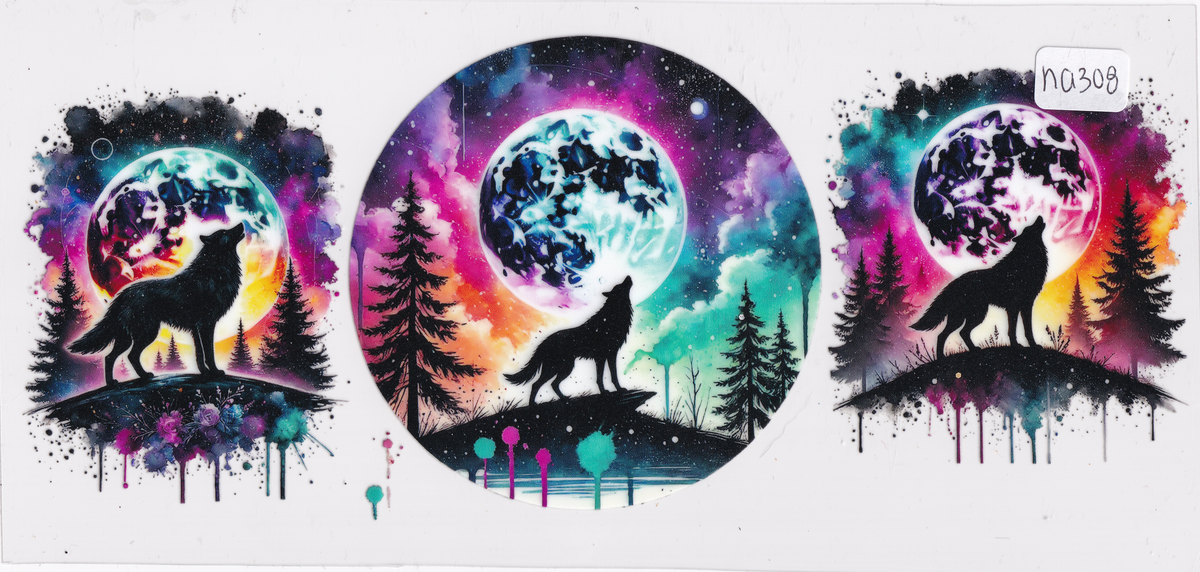 NA308 Wolf Moon Trees UVDTF Wrap