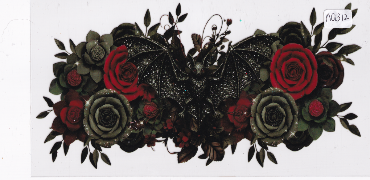 NA312 Bat Flowers UVDTF Wrap