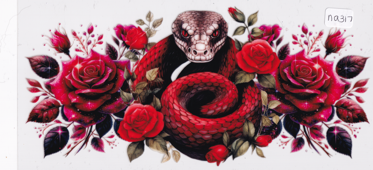 NA317 Snake Roses UVDTF Wrap