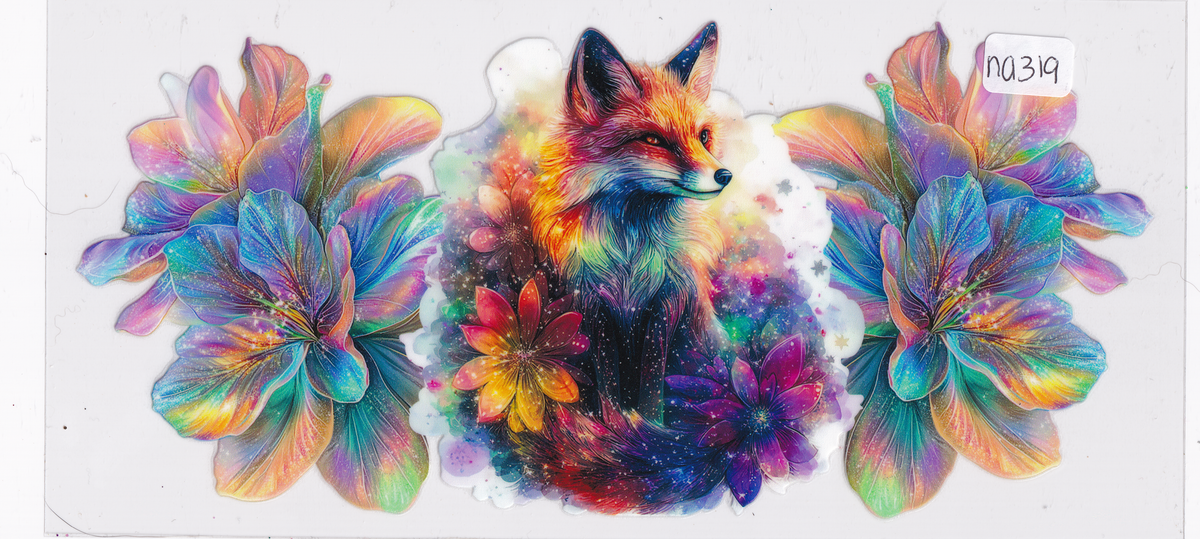 NA319 Fox Flowers UVDTF Wrap