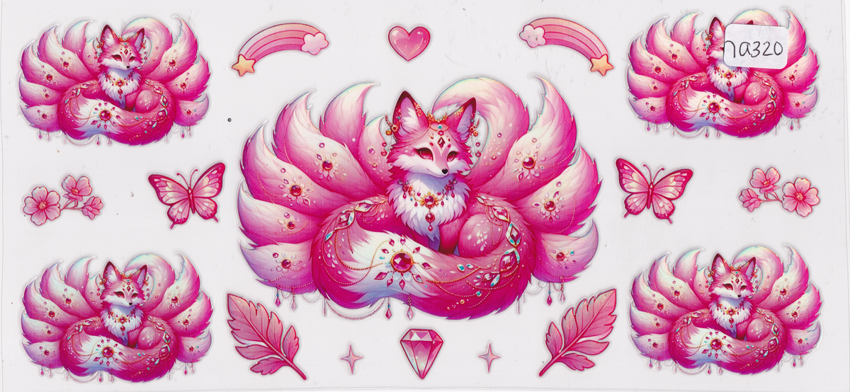 NA320 Holographic Fox Tails UVDTF Wrap