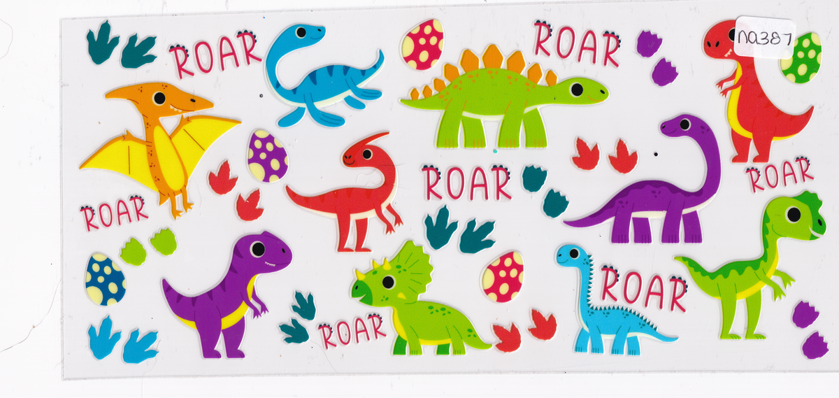 NA387 Cute Dinosaurs UVDTF Wrap