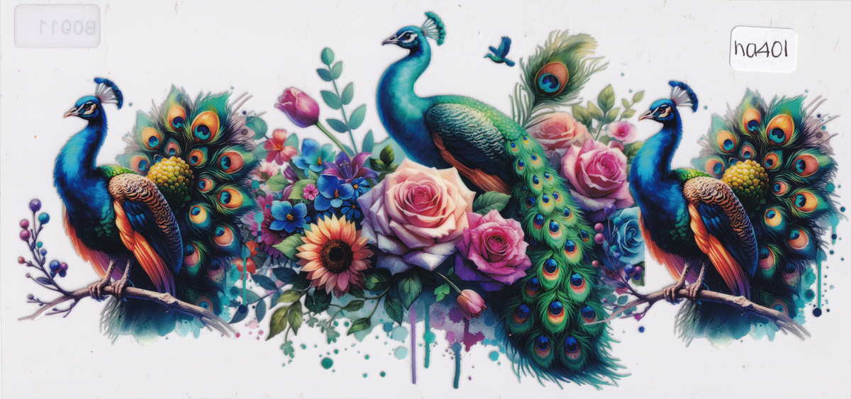 NA401 Bird Flowers UVDTF Wrap