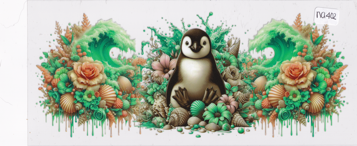 NA402 Penguin Flowers UVDTF Wrap