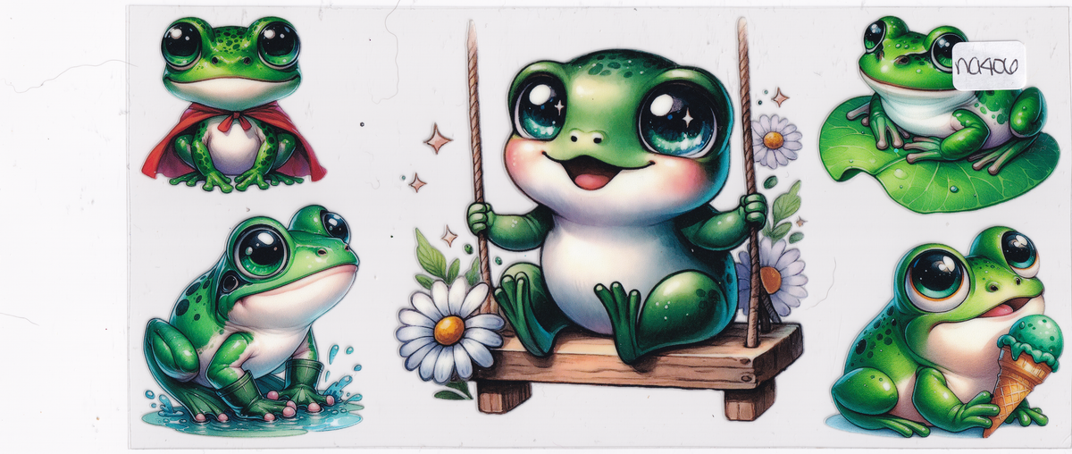 NA406 Cute Frogs UVDTF Wrap