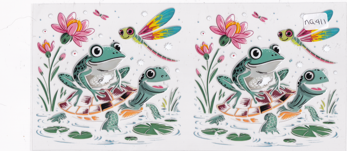 NA411 Frogs Dragonflies Turtles UVDTF Wrap