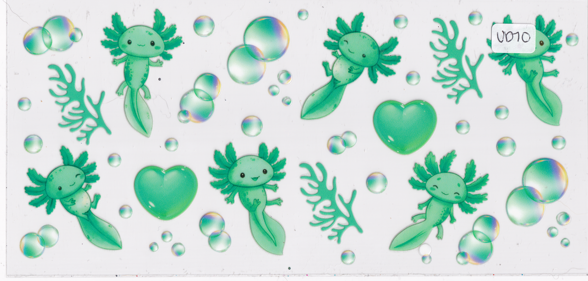 UD70 Axolotl Hearts UVDTF Wrap