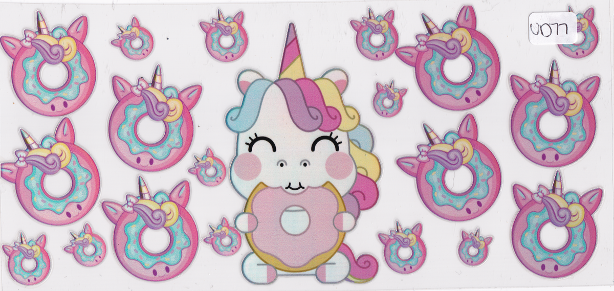 UD77 Holographic Unicorn Donuts UVDTF Wrap