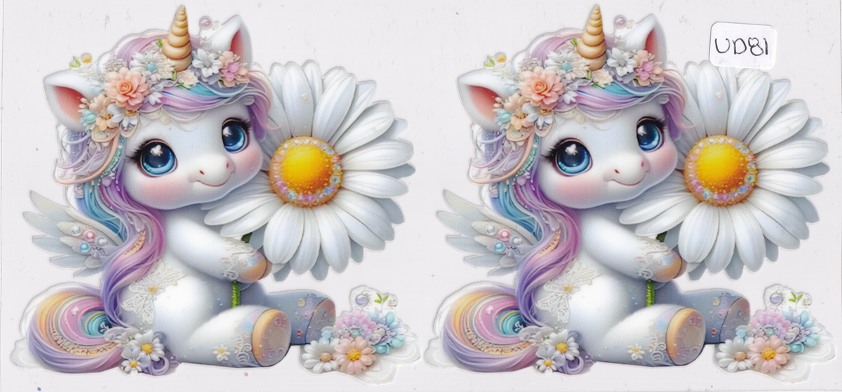 UD81 Unicorn Flowers UVDTF Wrap