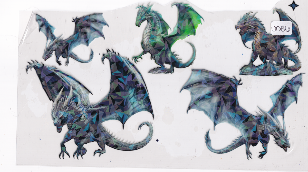 UD86 Holographic Dragons UVDTF Wrap
