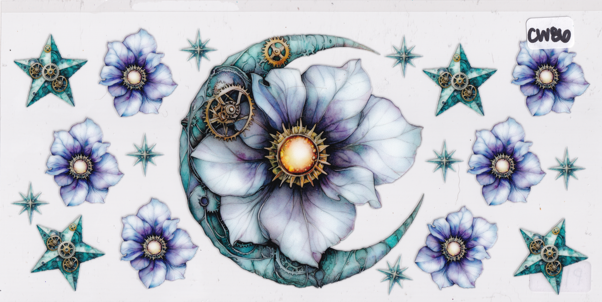 CW85 Moon Flowers UVDTF Wrap