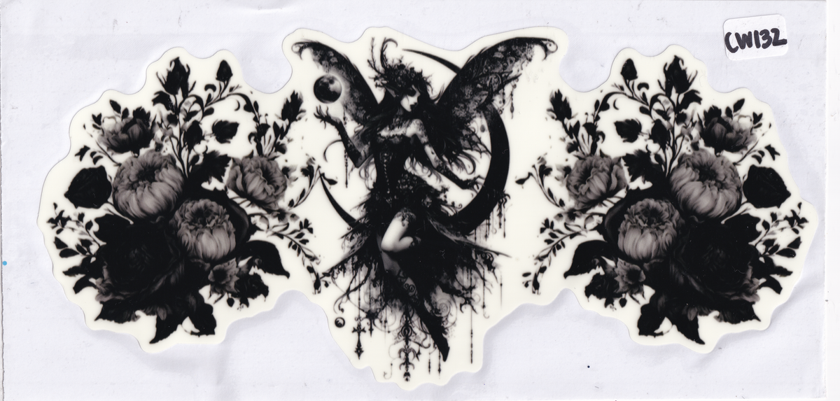 CW132 Glow In The Dark Fairy Flowers UVDTF Wrap