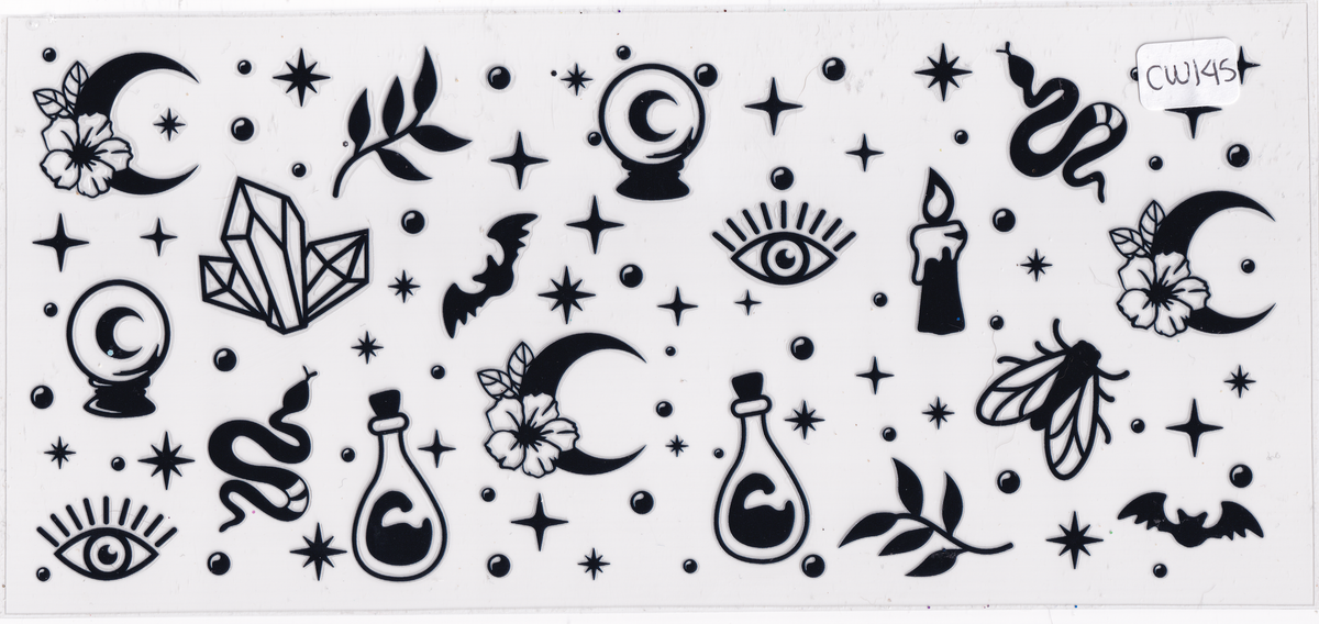 CW145 Moon Bats Potions Evil Eye UVDTF Wrap