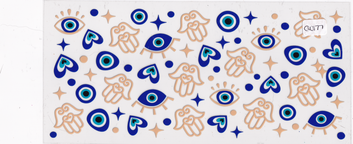 CW177 Evil Eye Hamsa Hand UVDTF Wrap