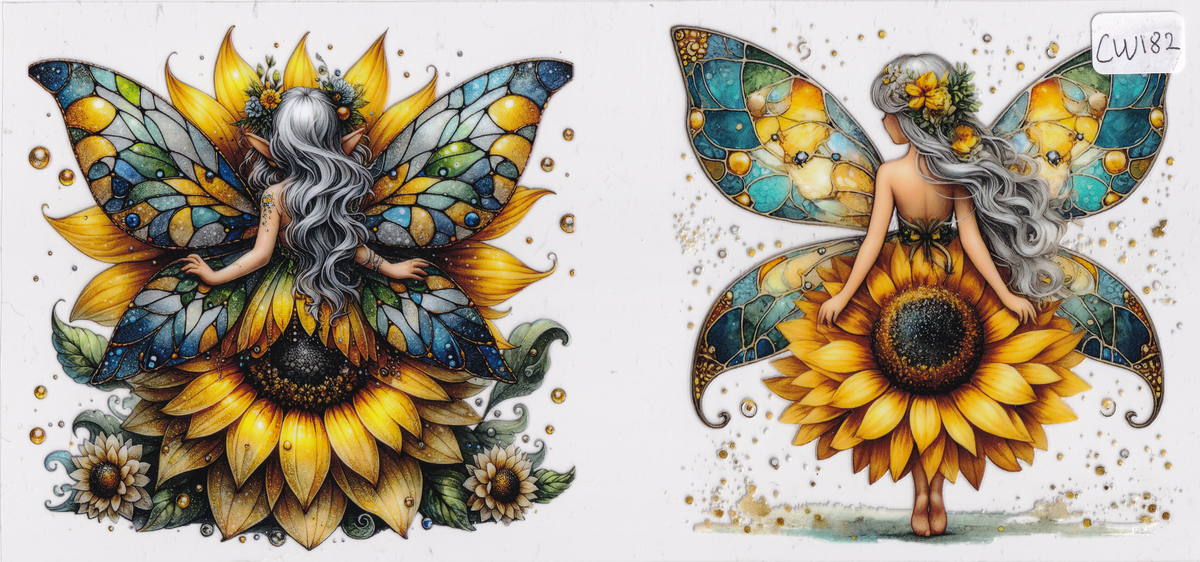 CW183 Fairy Sunflower UVDTF Wrap