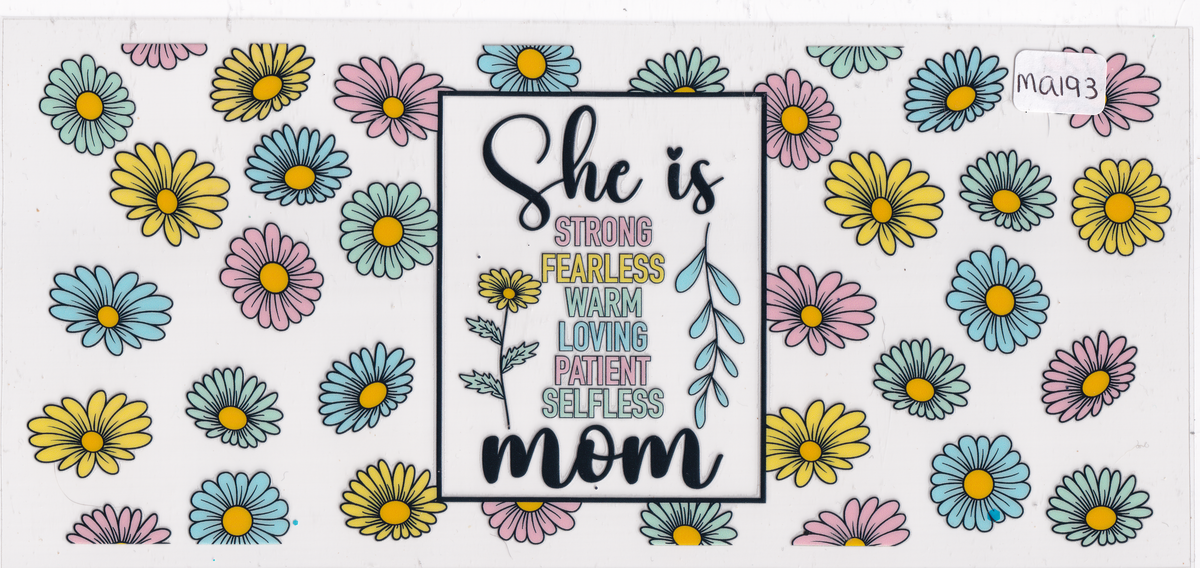 MA193 Mom Flowers UVDTF Wrap