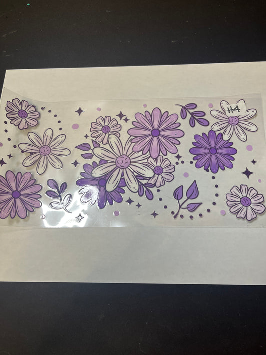 H4 Purple Flower UVDTF Wrap