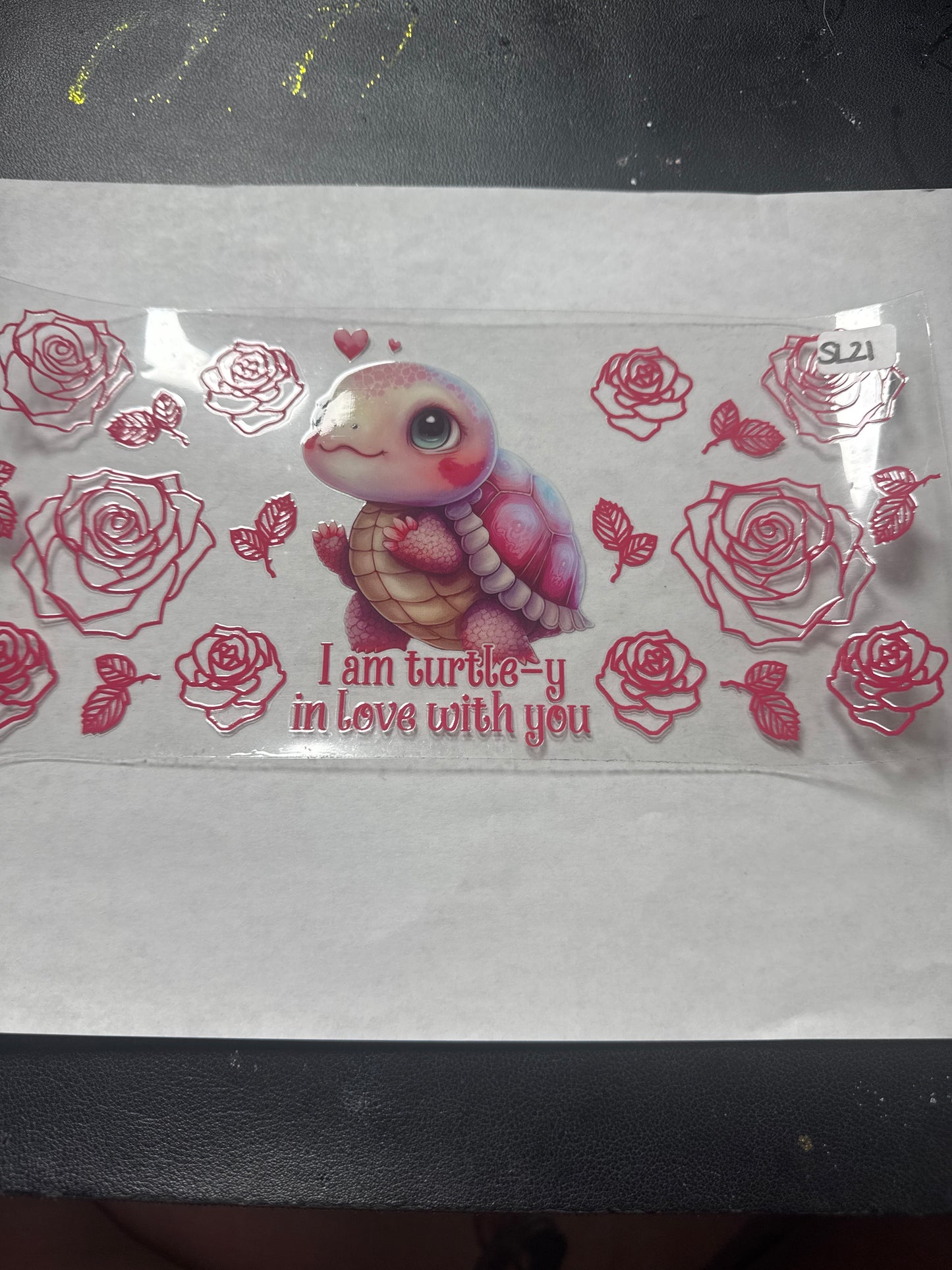 SL21 pink turtle uvdtf wrap