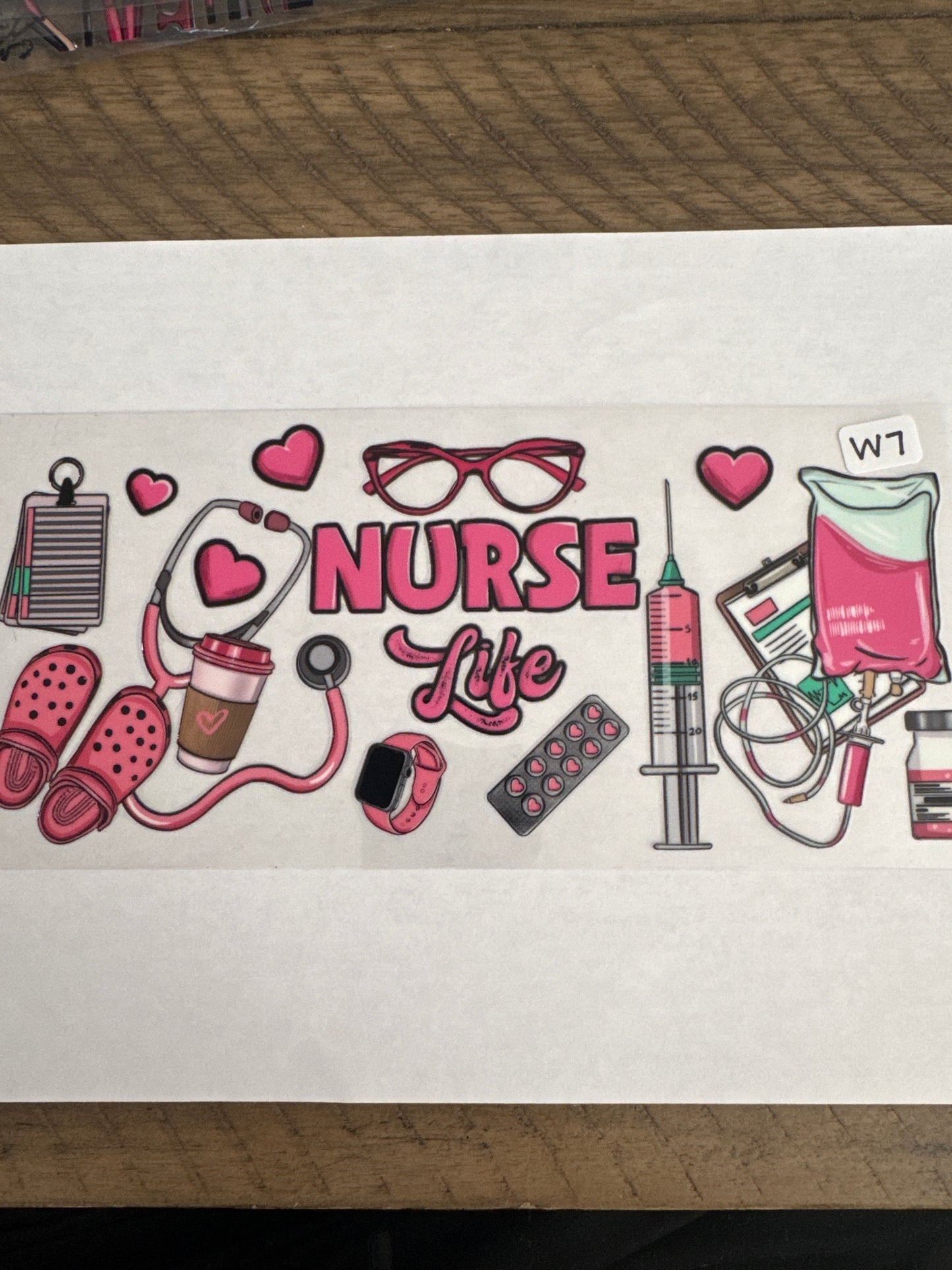 W7 nurse uvdtf wrap