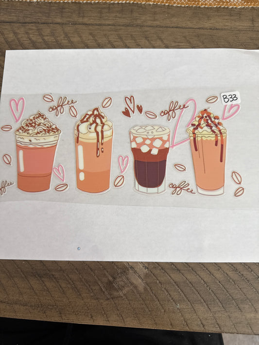 B33 coffee and hearts uvdtf wrap