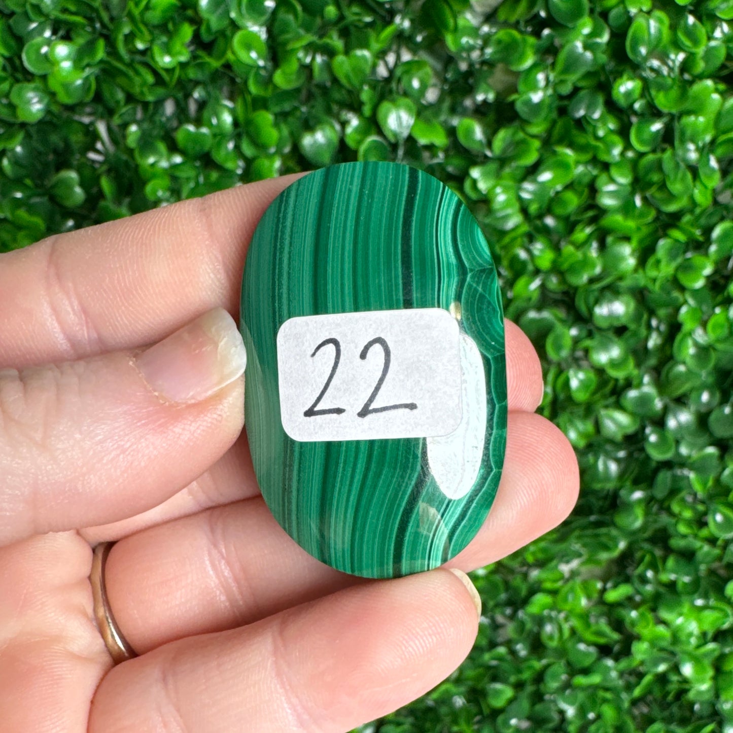 Malachite Palm Stones