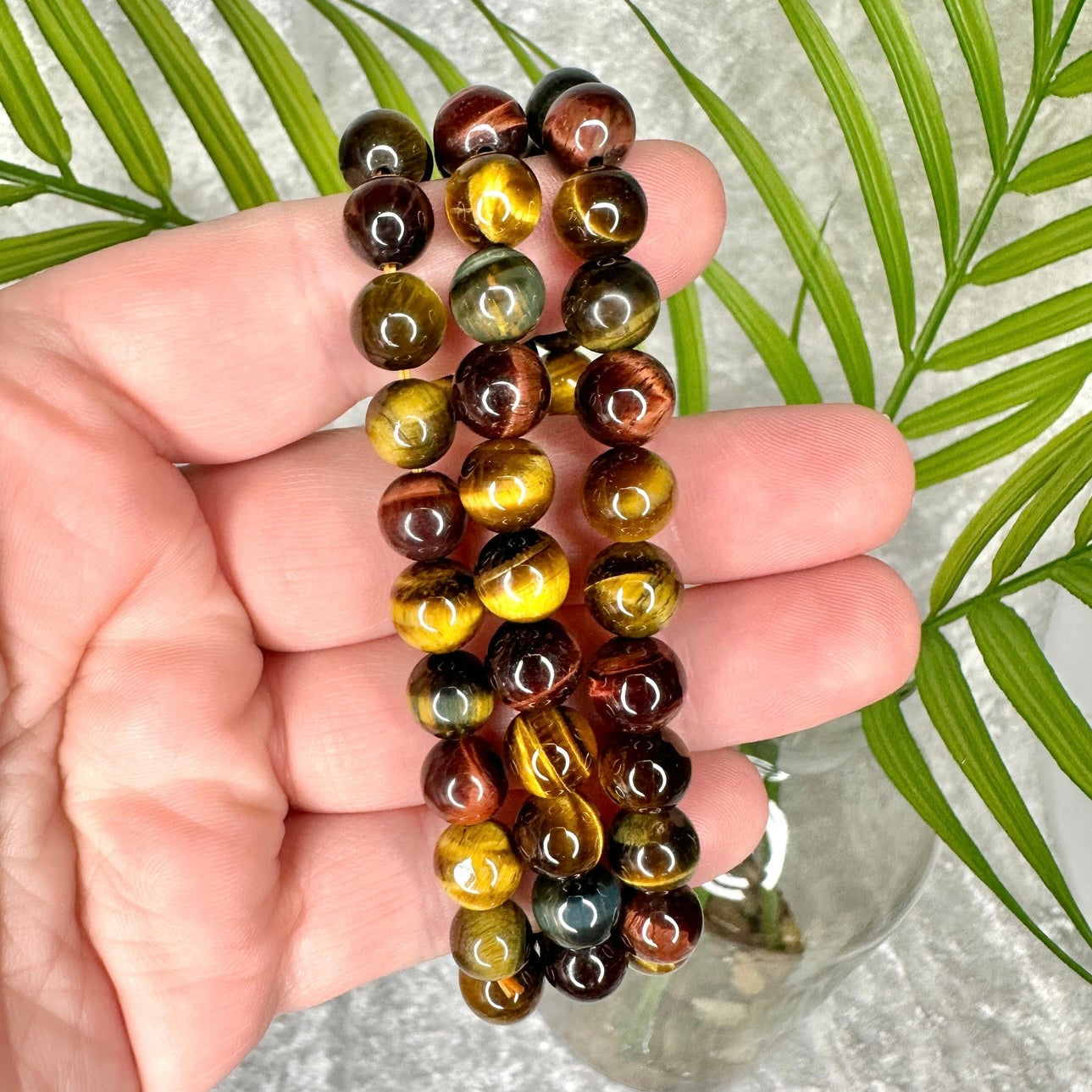 8mm Mixed Tigers Eye Bracelet