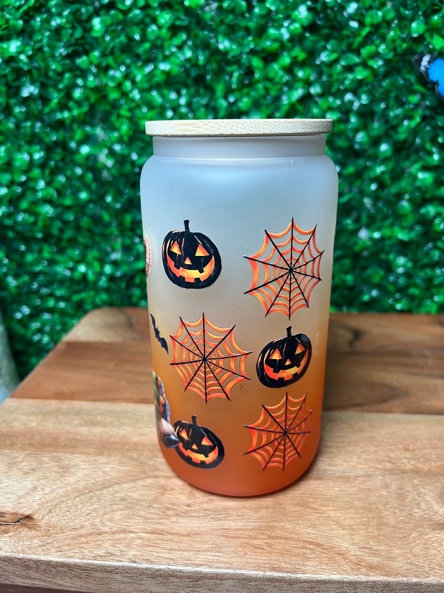 16oz Highland Cow Halloween UVDTF Glass Cup