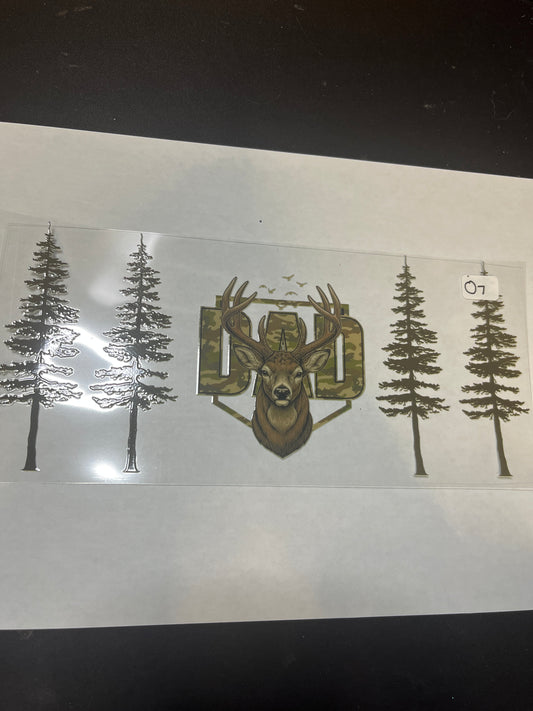 O7 Deer Dad UVDTF Wrap