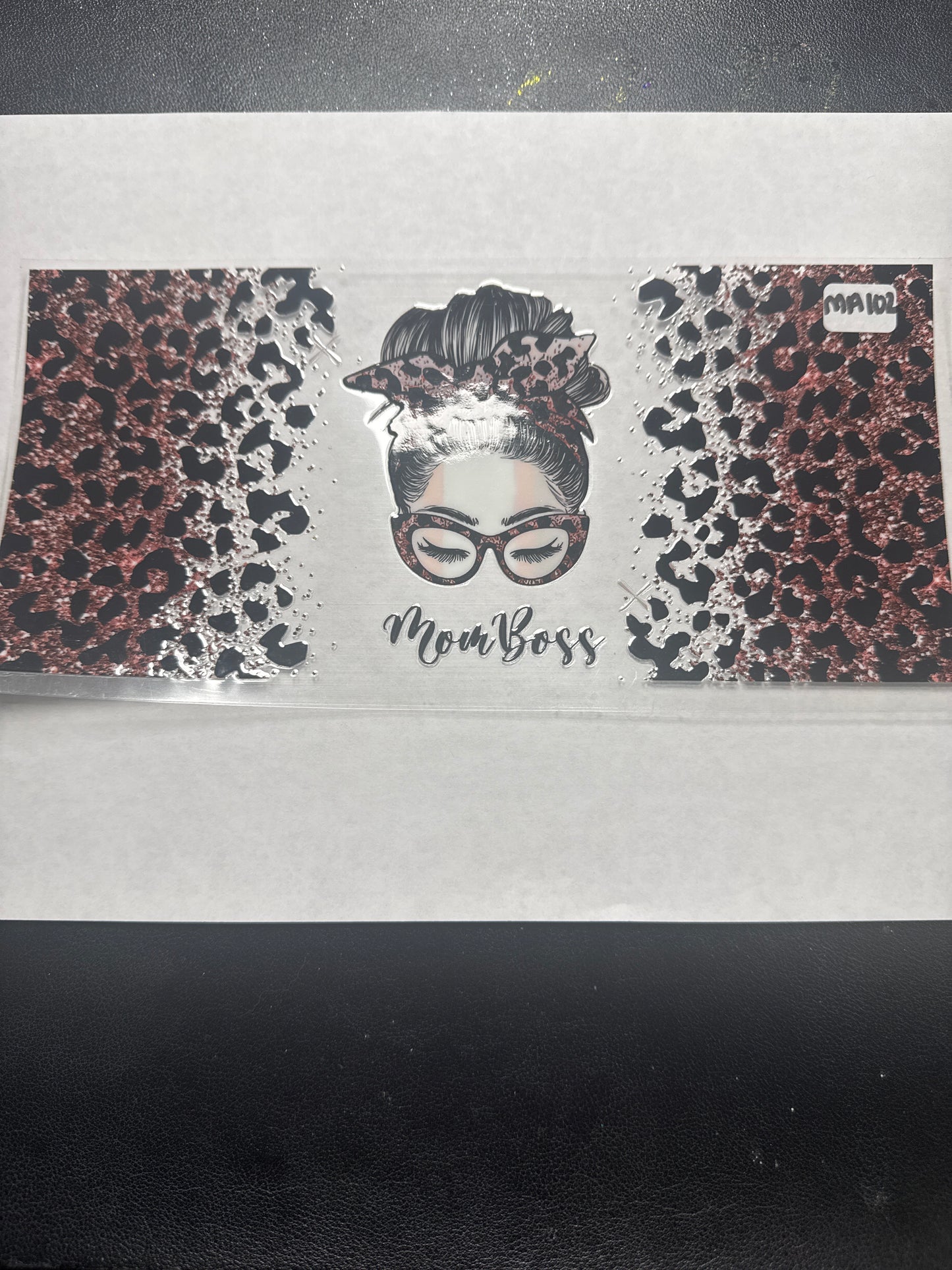 MA102 Mom boss cheetah print style uvdtf wrap