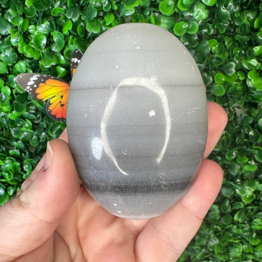 Black Banded Calcite Palmstone