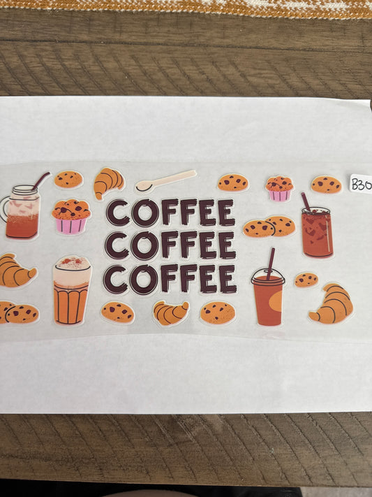 B30 coffee and cookies uvdtf wrap