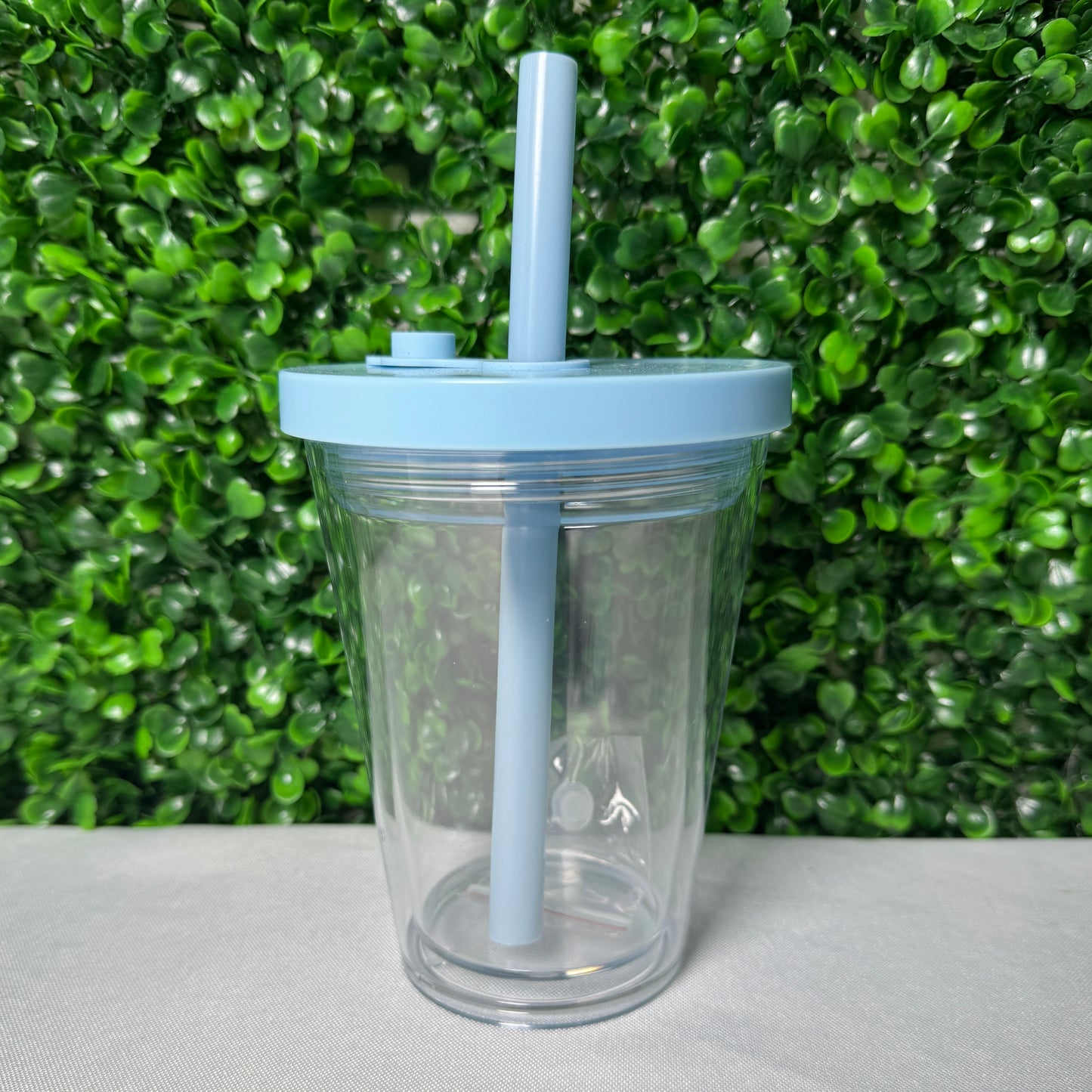 12oz kids plastic snowglobe tumbler cup