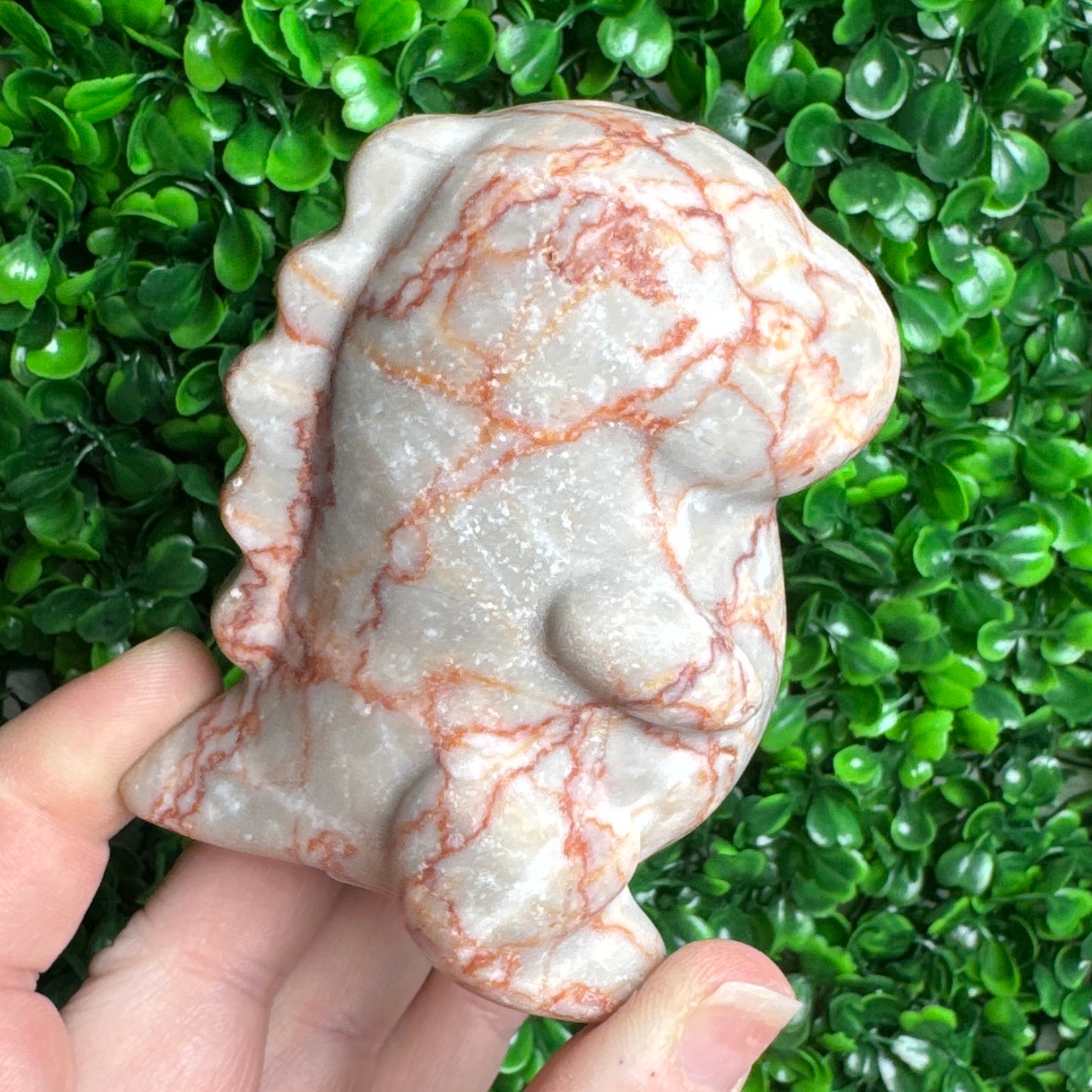 Large red vein chubby Dino carving